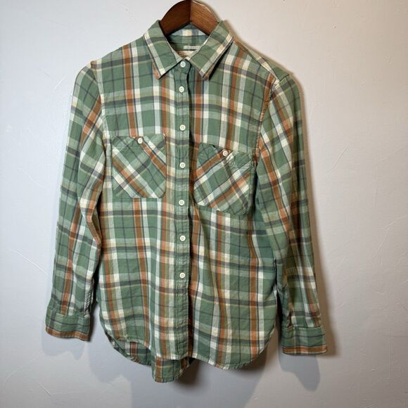 Ralph Lauren Denim & Supply RL Utility Green Plaid Shirt Women's Size Medium - Picture 1 of 11